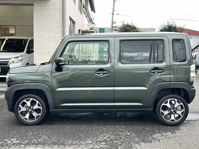 スズキ ハスラー HYBRID X 道東・釧路十勝 2021(令3)年 4.2万km クールカーキPM 4WD/禁煙車/寒冷地仕様/社外ナビ SL3118NV/（BT/CD/DVD/AUX）/バックカメラ/ドライブレコーダー/前席シートヒーター/アイドリングストップ/衝突被害軽減ブレーキ/革巻きステアリング/ステアリングスイッチ/コーナーセンサー/ETC/LEDヘッドライト/電動格納ミラー/フロアマット/保証書/取扱説明書/スペアキー1本