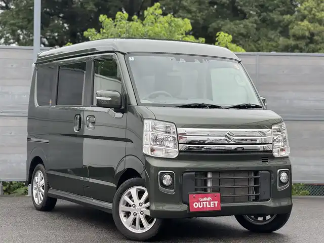 スズキ エブリィ ワゴン PZターボ スペシャル 三重県 2023(令5)年 1.9万km クールカーキPM セーフティサポート /アイドリングストップ/KENWOODメモリナビ・地デジTV/・DVD/CD/・Bluetooth/バックカメラ/パーキングセンサー(リア)/KENWOODドライブレコーダー(DRV-350DT)/車線逸脱警報機能/両側パワースライドドア /左後オートステップ/運転席シートヒーター/USB電源ソケット/ETC/純正14インチアルミホイール/HIDヘッドランプ/・オートライト/ハイビームアシスト/フォグランプ/プッシュエンジンスタート/スマートキー×2/新車時保証書/取扱説明書