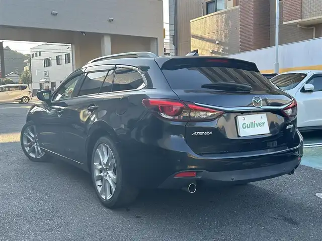 マツダ アテンザ ワゴン 20S プロアクティブ 静岡県 2015(平27)年 6万km ジェットブラックマイカ ワンオーナー/純正ナビ/フルセグTV/DVD/CD/BT/衝突軽減ブレーキ/レーンキープアシスト/ヘッドアップディスプレイ/レーダークルーズコントロール/ブラインドスポットモニター/バックソナー/ビルトインETC/LEDヘッドライト/LEDフォグ/ステアリングスイッチ/ルーフレール/純正19インチAW/スマートキー×2/保証書/取扱説明書/H30/R2/R3/R4/R6点検記録簿有