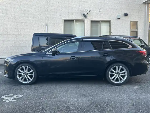 マツダ アテンザ ワゴン 20S プロアクティブ 静岡県 2015(平27)年 6万km ジェットブラックマイカ ワンオーナー/純正ナビ/フルセグTV/DVD/CD/BT/衝突軽減ブレーキ/レーンキープアシスト/ヘッドアップディスプレイ/レーダークルーズコントロール/ブラインドスポットモニター/バックソナー/ビルトインETC/LEDヘッドライト/LEDフォグ/ステアリングスイッチ/ルーフレール/純正19インチAW/スマートキー×2/保証書/取扱説明書/H30/R2/R3/R4/R6点検記録簿有