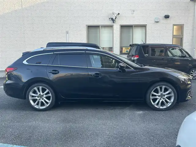 マツダ アテンザ ワゴン 20S プロアクティブ 静岡県 2015(平27)年 6万km ジェットブラックマイカ ワンオーナー/純正ナビ/フルセグTV/DVD/CD/BT/衝突軽減ブレーキ/レーンキープアシスト/ヘッドアップディスプレイ/レーダークルーズコントロール/ブラインドスポットモニター/バックソナー/ビルトインETC/LEDヘッドライト/LEDフォグ/ステアリングスイッチ/ルーフレール/純正19インチAW/スマートキー×2/保証書/取扱説明書/H30/R2/R3/R4/R6点検記録簿有