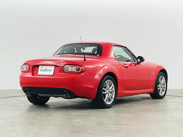マツダ ロードスター S RHT 福島県 2013(平25)年 12.7万km トゥルーレッド オープンカー/社外７インチナビ/・型番；C9P9/・フルセグ/TV/CD/DVD/BT/iPod/AUX/USB/CD/FM/AM/LEDヘッドライト/純正アルミホイール付きサマータイヤ/パドルシフト/デジタルインナーミラー/プッシュスタート/・スマートキー