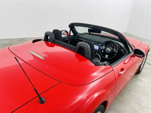 マツダ ロードスター S RHT 福島県 2013(平25)年 12.7万km トゥルーレッド オープンカー/社外７インチナビ/・型番；C9P9/・フルセグ/TV/CD/DVD/BT/iPod/AUX/USB/CD/FM/AM/LEDヘッドライト/純正アルミホイール付きサマータイヤ/パドルシフト/デジタルインナーミラー/プッシュスタート/・スマートキー