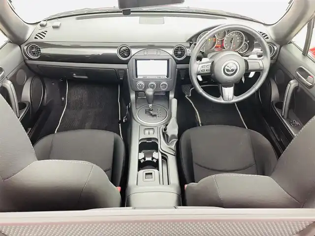 マツダ ロードスター S RHT 福島県 2013(平25)年 12.7万km トゥルーレッド オープンカー/社外７インチナビ/・型番；C9P9/・フルセグ/TV/CD/DVD/BT/iPod/AUX/USB/CD/FM/AM/LEDヘッドライト/純正アルミホイール付きサマータイヤ/パドルシフト/デジタルインナーミラー/プッシュスタート/・スマートキー