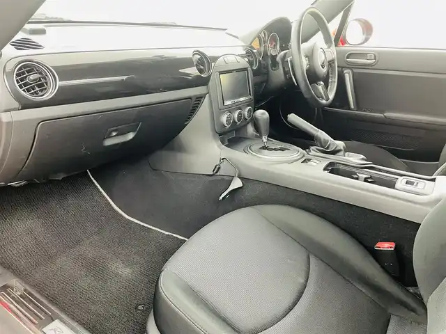 マツダ ロードスター S RHT 福島県 2013(平25)年 12.7万km トゥルーレッド オープンカー/社外７インチナビ/・型番；C9P9/・フルセグ/TV/CD/DVD/BT/iPod/AUX/USB/CD/FM/AM/LEDヘッドライト/純正アルミホイール付きサマータイヤ/パドルシフト/デジタルインナーミラー/プッシュスタート/・スマートキー