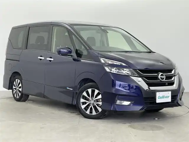 日産 セレナ ハイウェイスター Vセレクション 富山県 2018(平30)年 2.6万km アズライトブルー ワンオーナー/純正メモリナビ【MM517D-L】/AM/FM/CD/DVD/USB/AUX/SD/BT/フルセグTV/両側パワースライドドア/衝突軽減ブレーキ/クルーズコントロール/コーナーセンサー/ビルトインETC/ドライブレコーダー/純正16インチAW/LEDヘッドライト/フロントフォグランプ