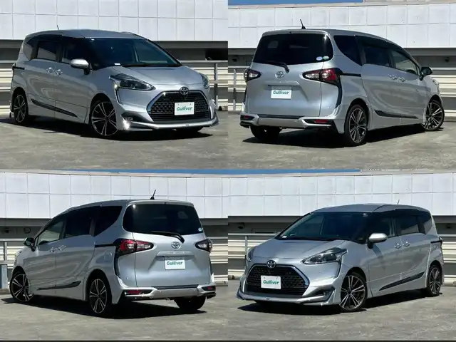 トヨタ シエンタ G クエロ 静岡県 2018(平30)年 5.6万km シルバーM 後期型/モデリスタエアロＦＳＲ/トヨタセーフティセンス/オートハイビーム/プリクラッシュ/レーンディパーチャー/９型ナビ/フルセグＴＶ/ＤＶＤ再/バックカメラ/ＨＤＭＩポート/ハーフレザー/ハンドル＆シートヒーター/ＬＥＤヘッド/フォグライト/社外１７ＡＷ