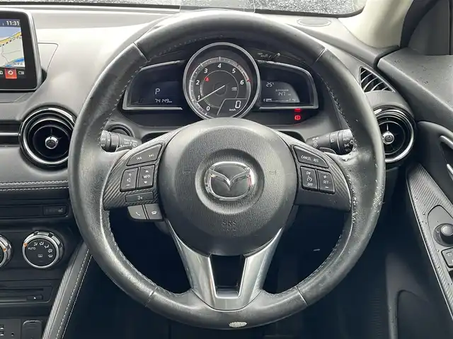 マツダ デミオ XD ブラックレザーリミテッド 島根県 2016(平28)年 7.5万km メテオグレーマイカ スマートシティブレーキ/純正ナビ/CD/DVD/DTV/Bluetooth/USB/バックカメラ/クルーズコントロール/ハーフレザーシート/シートヒーター /HUD/ETC/LEDオートライト/ステアリングスイッチ/スマートキー/スペアキー /プッシュスタート /純正アルミホイール/純正フロアマット/ドアバイザー