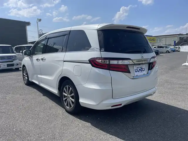 ホンダ オデッセイ G 山形県 2014(平26)年 7.9万km ホワイトオーキッドパール (株)IDOMが運営する【じしゃロン山形店】の自社ローン専用車両になります。/こちらは現金またはオートローンご利用時の価格です。/自社ローンご希望の方は別途その旨お申付け下さい。/純正ナビ/（FM/AM/ラジオ/CD/DVD/TV/Bluetooth）/フリップダウンモニター/両側パワースライドドア/クルーズコントロール/バックカメラ/ビルトインETC/オットマン/ステアリングスイッチ/プッシュスタート/ウィンカーミラー/アイドリングストップ/横滑り防止