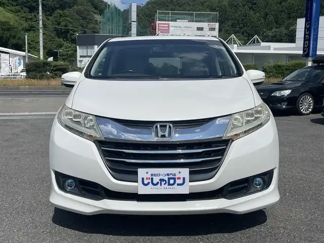 ホンダ オデッセイ G 山形県 2014(平26)年 7.9万km ホワイトオーキッドパール (株)IDOMが運営する【じしゃロン山形店】の自社ローン専用車両になります。/こちらは現金またはオートローンご利用時の価格です。/自社ローンご希望の方は別途その旨お申付け下さい。/純正ナビ/（FM/AM/ラジオ/CD/DVD/TV/Bluetooth）/フリップダウンモニター/両側パワースライドドア/クルーズコントロール/バックカメラ/ビルトインETC/オットマン/ステアリングスイッチ/プッシュスタート/ウィンカーミラー/アイドリングストップ/横滑り防止