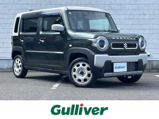 スズキ ハスラー HYBRID G 大阪府 2024(令6)年 0.4万km クールカーキパールメタリック/ソフトベージュメタリック ディスプレイオーディオ　（FH-8500US）/Ｂｌｕｅｔｏｏｔｈ　/バックカメラ　/ＡＵＸ　/レーダークルーズコントロール　/シートヒーター　/パーキングセンサー　/ＬＥＤヘッドライト　/オートライト　/ＥＴＣ　/スマートキー