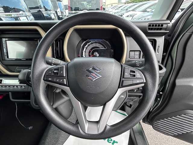 スズキ ハスラー HYBRID G 大阪府 2024(令6)年 0.4万km クールカーキパールメタリック/ソフトベージュメタリック ディスプレイオーディオ　（FH-8500US）/Ｂｌｕｅｔｏｏｔｈ　/バックカメラ　/ＡＵＸ　/レーダークルーズコントロール　/シートヒーター　/パーキングセンサー　/ＬＥＤヘッドライト　/オートライト　/ＥＴＣ　/スマートキー