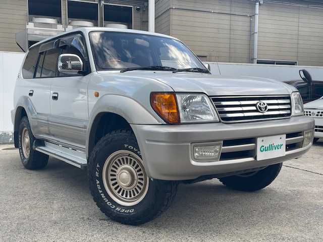トヨタ ランドクルーザー プラド TX 青森県 2001(平13)年 1.6万km クリスタルシルバーパールM/ライトグレイッシュベージュM 社外１６ＡＷ夏/１６ＡＷ冬/背面タイヤ/ウッドハンドル/取扱説明