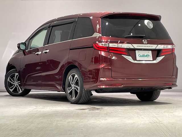 ホンダ オデッセイ G エアロパッケージ 宮城県 2015(平27)年 7.9万km プレミアムディープロッソパール パワースライドドア（両側）/純正ナビ/・フルセグTV/・Bluetooth/・CD/DVD/・ビルドインETC/・バックカメラ/クルーズコントロール/オットマン/LEDヘッドライト/オートライト/リモコンキー/スペアキー/ダブルエアコン