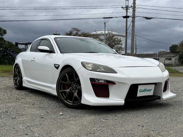 マツダ ＲＸ－８ スピリットR 兵庫県 2013(平25)年 6.9万km クリスタルホワイトパールマイカ RE雨宮リアスポイラー/RE雨宮エンジンフード/NRFフロントバンパー/アブフラッグリアバンパー/RE雨宮シフトノブ/TEIN車高調/純正19インチ鍛造AW/純正ナビ/フルセグTV/DVD再生可/Bluetooth接続可/バックカメラ