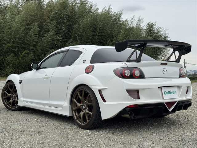 マツダ ＲＸ－８ スピリットR 兵庫県 2013(平25)年 6.9万km クリスタルホワイトパールマイカ RE雨宮リアスポイラー/RE雨宮エンジンフード/NRFフロントバンパー/アブフラッグリアバンパー/RE雨宮シフトノブ/TEIN車高調/純正19インチ鍛造AW/純正ナビ/フルセグTV/DVD再生可/Bluetooth接続可/バックカメラ