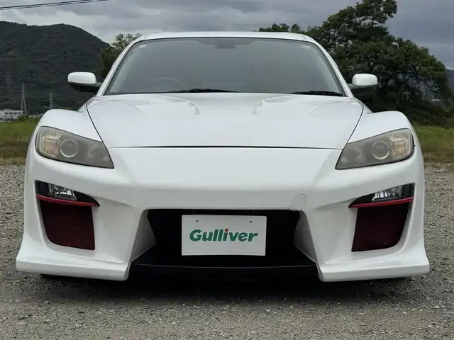 マツダ ＲＸ－８ スピリットR 兵庫県 2013(平25)年 6.9万km クリスタルホワイトパールマイカ RE雨宮リアスポイラー/RE雨宮エンジンフード/NRFフロントバンパー/アブフラッグリアバンパー/RE雨宮シフトノブ/TEIN車高調/純正19インチ鍛造AW/純正ナビ/フルセグTV/DVD再生可/Bluetooth接続可/バックカメラ
