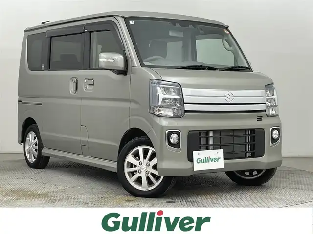 スズキ エブリィ ワゴン PZターボ スペシャル 道央・札幌 2025(令7)年 0.4万km モスグレーメタリック ・４ＷＤ/・オートステップ/・純正ディスプレイオーディオ/・BT/USB/ＡｎｄｒｏｉｄＡｕｔｏ/ＡｐｐｌｅＣａｒＰｌａｙ/・バックカメラ/・ＥＴＣ/・ドライブレコーダー/・両側パワースライドドア/・衝突軽減ブレーキ/・レーンキープアシスト/・シートヒーター/・オートライト/・オートマチックハイビーム/・ＬＥＤヘッドライト/・フロントフォグランプ/・スマートキー/・プッシュスタート/・純正AW１４インチ/・レザー調シートカバー/・ドアバイザー/・電動格納ウィンカーミラー/・スペアキー1本