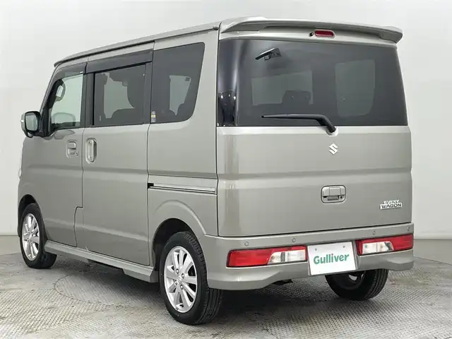 スズキ エブリィ ワゴン PZターボ スペシャル 道央・札幌 2025(令7)年 0.4万km モスグレーメタリック ・４ＷＤ/・オートステップ/・純正ディスプレイオーディオ/・BT/USB/ＡｎｄｒｏｉｄＡｕｔｏ/ＡｐｐｌｅＣａｒＰｌａｙ/・バックカメラ/・ＥＴＣ/・ドライブレコーダー/・両側パワースライドドア/・衝突軽減ブレーキ/・レーンキープアシスト/・シートヒーター/・オートライト/・オートマチックハイビーム/・ＬＥＤヘッドライト/・フロントフォグランプ/・スマートキー/・プッシュスタート/・純正AW１４インチ/・レザー調シートカバー/・ドアバイザー/・電動格納ウィンカーミラー/・スペアキー1本