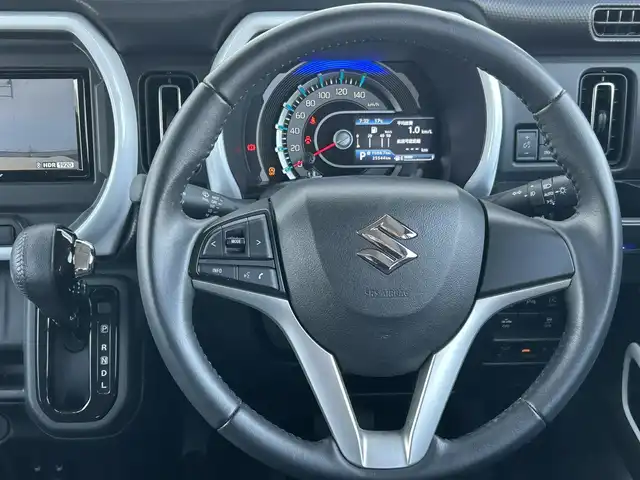 スズキ ハスラー HYBRID X 愛媛県 2020(令2)年 2.6万km シフォンアイボリーM 社外ナビ/TV/Bluetooth/USB入力端子/CD/DVD/デュアルカメラブレーキサポート/レーンキープアシスト/シートヒーター/ETC/ドライブレコーダー/LEDオートライト/コーナーセンサー(後方のみ)/純正15インチAW/純正フロアマット/エンジンスタートボタン/横滑り防止機能/アイドリングストップ/W＋サイドエアバッグ/カーテンエアバック