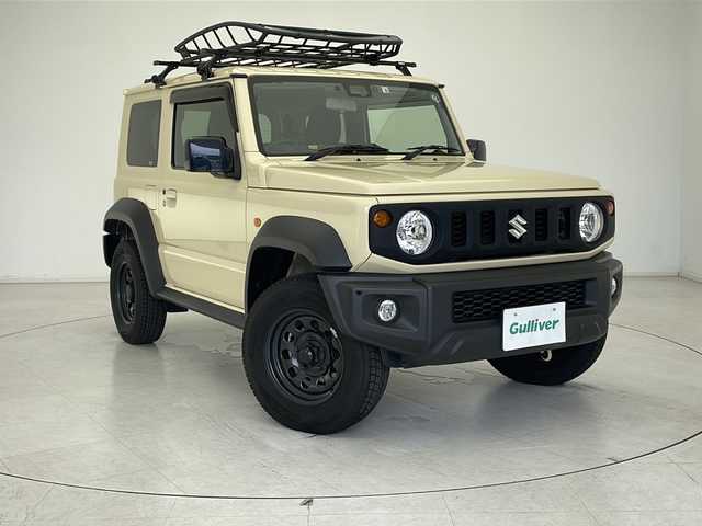 スズキ ジムニー シエラ JL 千葉県 2022(令4)年 2.7万km シフォンアイボリーM 社外ナビ/フルセグTV/Bluetooth/CD/DVD/純正前後ドライブレコーダー/シートヒーター/ルーフキャリア/ダウンヒルアシストコントロール/センターデフロック/衝突被害軽減システム/LEDヘッドライト/夏タイヤ＋アルミホイール積み込み