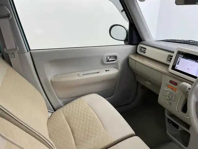 スズキ ラパン X 大分県 2015(平27)年 5.1万km フレンチミントパールメタリック 純正メモリナビ/ETC/全方位カメラ/フルセグテレビ/アイドリングストップ/プッシュスタート/純正フロアマット/純正14インチアルミホイール/運転席シートヒーター/横滑り防止装置/盗難防止装置/衝突被害軽減システム/オートライト/AAC/運転席＋助手席エアバッグ/AM/FM/本革巻きステアリング