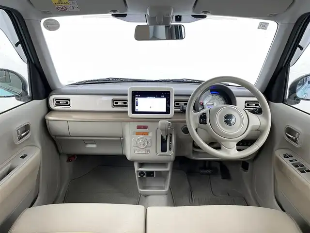 スズキ ラパン X 大分県 2015(平27)年 5.1万km フレンチミントパールメタリック 純正メモリナビ/ETC/全方位カメラ/フルセグテレビ/アイドリングストップ/プッシュスタート/純正フロアマット/純正14インチアルミホイール/運転席シートヒーター/横滑り防止装置/盗難防止装置/衝突被害軽減システム/オートライト/AAC/運転席＋助手席エアバッグ/AM/FM/本革巻きステアリング