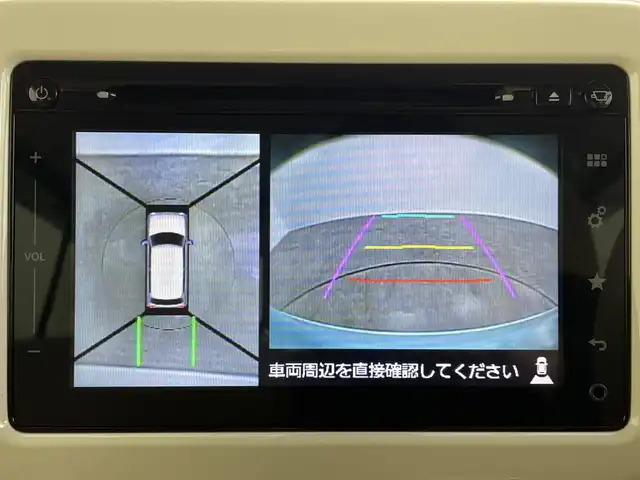 スズキ ラパン X 大分県 2015(平27)年 5.1万km フレンチミントパールメタリック 純正メモリナビ/ETC/全方位カメラ/フルセグテレビ/アイドリングストップ/プッシュスタート/純正フロアマット/純正14インチアルミホイール/運転席シートヒーター/横滑り防止装置/盗難防止装置/衝突被害軽減システム/オートライト/AAC/運転席＋助手席エアバッグ/AM/FM/本革巻きステアリング
