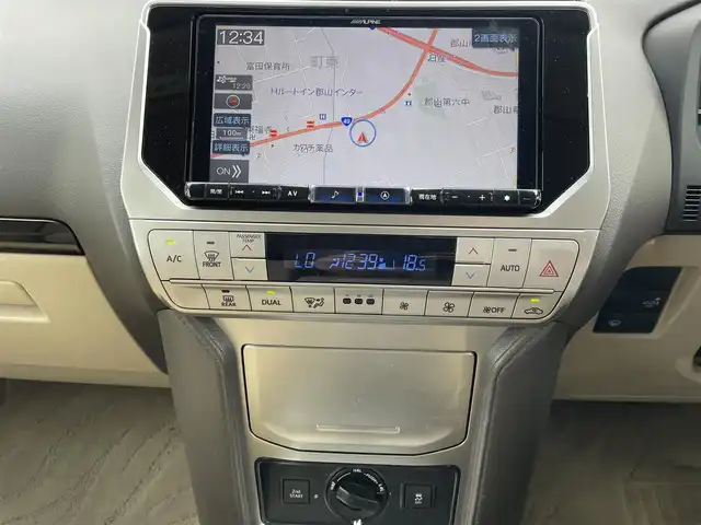 トヨタ ランドクルーザー プラド TX 福島県 2022(令4)年 2.8万km ホワイトパールクリスタルシャイン ワンオーナー/４WD/社外ナビ（アルパイン）/　　　（CD，DVD，FM，AM，BT，TV，HDMI）/デジタルインナーミラー/社外マフラー（M，zSPEED）/社外サスペンション（JAOS）/社外20インチホイール（M，zSPEED）/Bカメラ/クルコン追尾あり/レーンキープアシスト/横滑り防止/オートライト/オートハイビム/ETC/カーテンエアバッグ