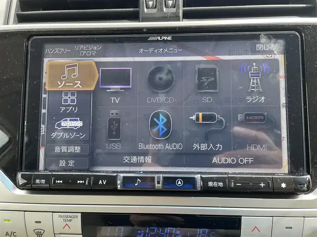 トヨタ ランドクルーザー プラド TX 福島県 2022(令4)年 2.8万km ホワイトパールクリスタルシャイン ワンオーナー/４WD/社外ナビ（アルパイン）/　　　（CD，DVD，FM，AM，BT，TV，HDMI）/デジタルインナーミラー/社外マフラー（M，zSPEED）/社外サスペンション（JAOS）/社外20インチホイール（M，zSPEED）/Bカメラ/クルコン追尾あり/レーンキープアシスト/横滑り防止/オートライト/オートハイビム/ETC/カーテンエアバッグ