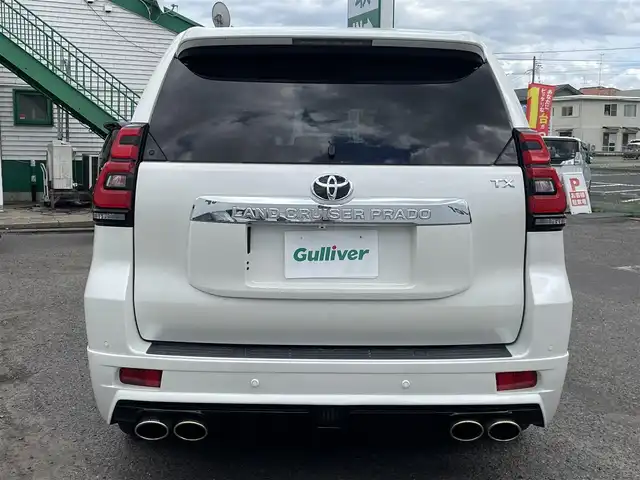 トヨタ ランドクルーザー プラド TX 福島県 2022(令4)年 2.8万km ホワイトパールクリスタルシャイン ワンオーナー/４WD/社外ナビ（アルパイン）/　　　（CD，DVD，FM，AM，BT，TV，HDMI）/デジタルインナーミラー/社外マフラー（M，zSPEED）/社外サスペンション（JAOS）/社外20インチホイール（M，zSPEED）/Bカメラ/クルコン追尾あり/レーンキープアシスト/横滑り防止/オートライト/オートハイビム/ETC/カーテンエアバッグ
