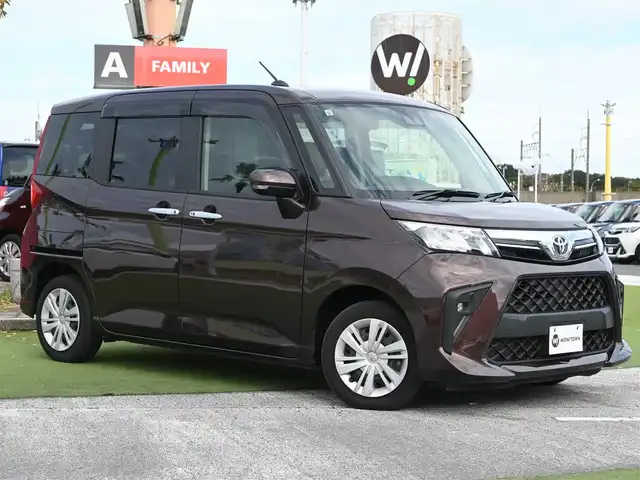 トヨタ ルーミー G－T 千葉県 2021(令3)年 3.5万km プラムブラウンパールクリスタルシャイン 165/65R14/スマートアシストIII/エコアイドル/両側パワースライドドア/純正SDナビ/地デジTV/【DVD/CD再生機能　Bluetooth接続】/パノラマモニター/ドライブレコーダー（前後撮影）【DC-DR652】/ステアリングスイッチ/ETC（2.0）/LEDヘッドライト/フォグライト/ウインカーミラー/コーナーセンサー/サイド/カーテンエアバッグ/キーフリーシステム