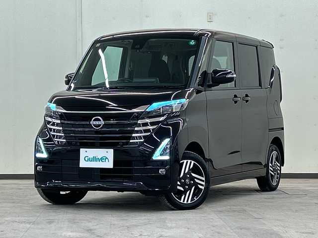 日産 ルークス HWS X プロパイロットED 道央・札幌 2023(令5)年 0.9万km ブラック 4WD//純正メモリナビ//フルセグテレビ//バックカメラ//アイドリングストップ//クルーズコントロール//プッシュスタート//両側パワースライドドア//ETC//冬タイヤ付き