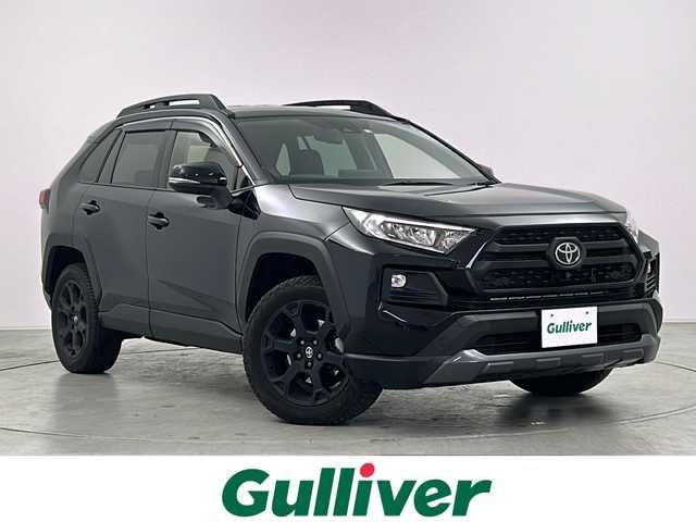 トヨタ ＲＡＶ４ アドベンチャー オフロードPKG 群馬県 2022(令4)年 2.5万km アティチュードブラックマイカ 純正９型ナビ　全周囲カメラ　デジタルインナーミラー　ステアリングヒーター　レザーシート　パワーシート　シートヒーター／エアシート　ＢＳＭ　純正アルミホイール　アダプティブクルーズコントロール　禁煙車