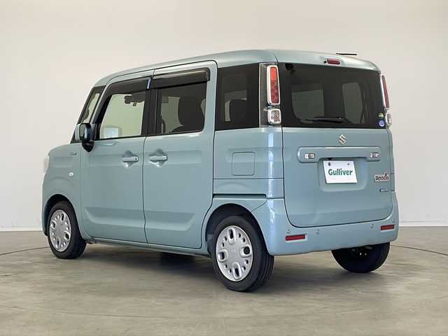 スズキ スペーシア HYBRID G 新潟県 2018(平30)年 6.8万km オフブルーM 衝突軽減ブレーキ/社外7インチナビ　CD・DVD・Bluetooth/ドライブレコーダー/アイドリングストップ/コーナーセンサー/ベンチシート/レーンキープアシスト