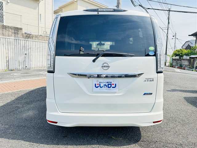 日産 セレナ ハイウェイスター Sハイブリッド 福岡県 2014(平26)年 9.5万km ブリリアントホワイトパール (株)IDOMが運営する【じしゃロン八幡西店】の自社ローン専用車両になります。こちらは現金またはオートローンご利用時の価格です。自社ローンご希望の方は別途その旨お申付け下さい/純正ＳＤナビ(MM514D-L)/【Bluetooth・DVD・CD・AUX・TV】/バックカメラ　/オートライト/フロントフォグランプ　/前後ドラレコ　/純正アルミホイール　/純正フロアマット　/クルーズコントロール　/片側パワースライドドア　