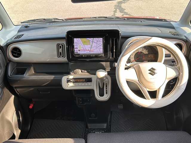 スズキ ワゴンＲ スマイル HYBRID S 富山県 2022(令4)年 1.7万km コーラルオレンジメタリック/アーバンブラウン2トーン ワンオーナー/衝突軽減ブレーキ/純正ＳＤナビ/（Disc、Bluetooth、フルセグ、USB、AUX、HDMI）/両側パワースライドドア/シートヒーター/クリアランスソナー/レーンキープアシスト/コーナーセンサー/横滑り防止装置/オートマチックハイビーム/LEDヘッドライト/盗難防止装置/W＋サイドエアバック/スペアキー/保証書・取説有