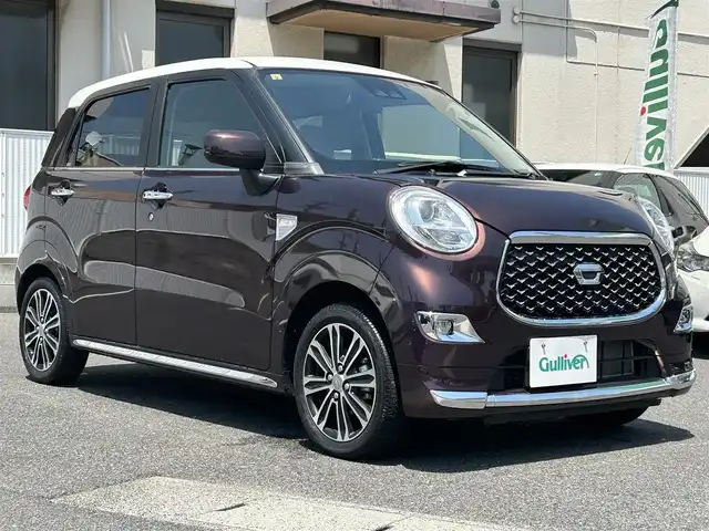 ダイハツ キャスト スタイル G ターボ VS SAⅢ 岡山県 2020(令2)年 1.2万km プラムブラウンクリスタルマイカ ・登録時走行距離１１９０７ｋｍ/・IAT/・エンジンスタートボタン/・ワンオーナー/・パワーステアリング/・パワーウィンドウ/・アイドリングストップ/・スマートキー/・AAC/・Bluetooth接続/・CDチェンジャー/・ETC/・車外カメラ（全方位）/・フルセグ（走行中視聴可能）/・HDDナビ/・ベンチシート/・フルフラットシート/・純正フロアマット/・布シート/・アルミホイール１５インチ/・ABS/・横滑り防止装置/・コーナーセンサー/・盗難防止装置/・オートライト/・オートマチックハイビーム/・エアバック/・衝突被害軽減システム