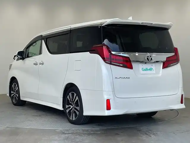 トヨタ アルファード S Cパッケージ 栃木県 2018(平30)年 1.9万km ホワイトパールクリスタルシャイン ALPINE製11インチナビ【EX11Z】/（CD/DVD/フルセグTV/Bluetooth/SD/USB/HDMI）/バックカメラ/フロントカメラ/サイドカメラ/ALPINE製フリップダウンモニター/サンルーフ/レザーシート/トヨタセーフティセンス/コーナーセンサー/ETC/両側パワースライドドア/パワーバックドア/パワーシート/メモリーシート/シートヒーター/シートエアコン/禁煙車/デジタルインナーミラー/オートライト/LEDヘッドライト/横滑り防止装置/AC100V電源/スマートキー/プッシュスタート/革巻きステアリング/ステアリングヒーター/純正18インチアルミホイール/社外フロアマット/電動パーキングブレーキ