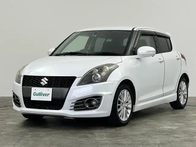スズキ スイフト スポーツ 群馬県 2012(平24)年 9.7万km スノーホワイトパール 禁煙車　社外７型ナビ　バックカメラ　クルコン　横滑り防止　パドルシフト　オートライト　ＥＴＣ　純正ＡＷ　　純正フロアマット　ＣＤ　ＤＶＤ　ＢＴ　ＵＳＢ　ＡＵＸ　スマートキー　プッシュスタート