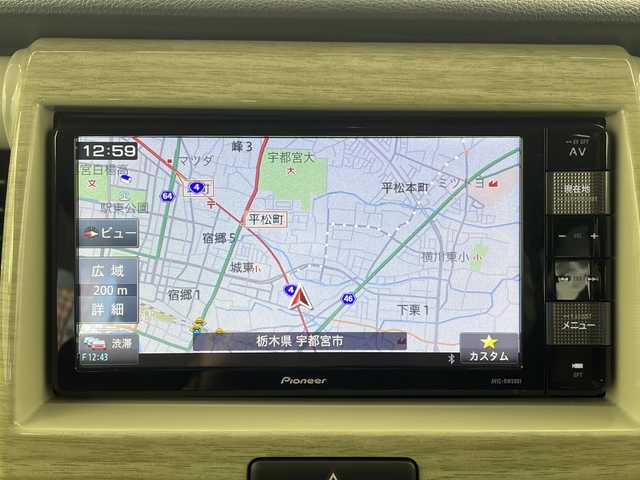 スズキ ハスラー ワンダラー 栃木県 2019(令1)年 1.7万km シフォンアイボリーメタリック/ウッディブラウン2トーンルーフ 純正ナビ/（BT/CD/DVD/フルセグ/AM/FM)/全方位カメラ/バック/サイド/フロントカメラ/衝突軽減システム/車線逸脱抑制機能/横滑り防止/アイドリングストップ/ビルトインETC/ドライブレコーダー/ハーフレザーシート/前席シートヒーター/電動格納ミラー/純正フロアマット/ISOFIX/プッシュスタート/スマートキー