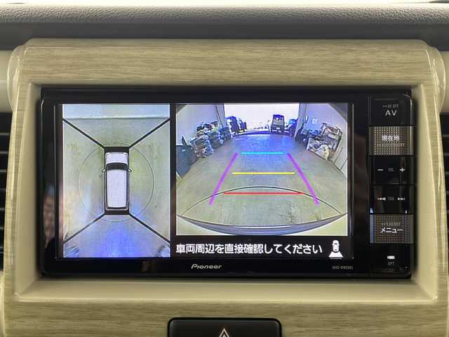 スズキ ハスラー ワンダラー 栃木県 2019(令1)年 1.7万km シフォンアイボリーメタリック/ウッディブラウン2トーンルーフ 純正ナビ/（BT/CD/DVD/フルセグ/AM/FM)/全方位カメラ/バック/サイド/フロントカメラ/衝突軽減システム/車線逸脱抑制機能/横滑り防止/アイドリングストップ/ビルトインETC/ドライブレコーダー/ハーフレザーシート/前席シートヒーター/電動格納ミラー/純正フロアマット/ISOFIX/プッシュスタート/スマートキー