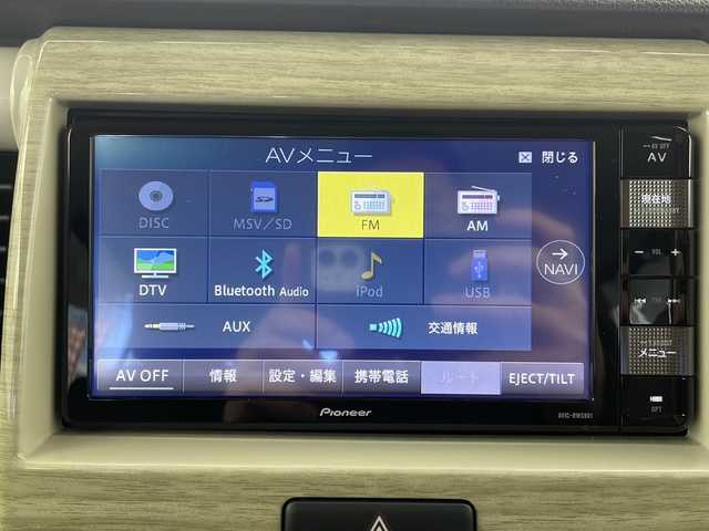 スズキ ハスラー ワンダラー 栃木県 2019(令1)年 1.7万km シフォンアイボリーメタリック/ウッディブラウン2トーンルーフ 純正ナビ/（BT/CD/DVD/フルセグ/AM/FM)/全方位カメラ/バック/サイド/フロントカメラ/衝突軽減システム/車線逸脱抑制機能/横滑り防止/アイドリングストップ/ビルトインETC/ドライブレコーダー/ハーフレザーシート/前席シートヒーター/電動格納ミラー/純正フロアマット/ISOFIX/プッシュスタート/スマートキー