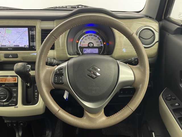 スズキ ハスラー ワンダラー 栃木県 2019(令1)年 1.7万km シフォンアイボリーメタリック/ウッディブラウン2トーンルーフ 純正ナビ/（BT/CD/DVD/フルセグ/AM/FM)/全方位カメラ/バック/サイド/フロントカメラ/衝突軽減システム/車線逸脱抑制機能/横滑り防止/アイドリングストップ/ビルトインETC/ドライブレコーダー/ハーフレザーシート/前席シートヒーター/電動格納ミラー/純正フロアマット/ISOFIX/プッシュスタート/スマートキー