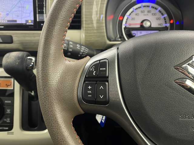 スズキ ハスラー ワンダラー 栃木県 2019(令1)年 1.7万km シフォンアイボリーメタリック/ウッディブラウン2トーンルーフ 純正ナビ/（BT/CD/DVD/フルセグ/AM/FM)/全方位カメラ/バック/サイド/フロントカメラ/衝突軽減システム/車線逸脱抑制機能/横滑り防止/アイドリングストップ/ビルトインETC/ドライブレコーダー/ハーフレザーシート/前席シートヒーター/電動格納ミラー/純正フロアマット/ISOFIX/プッシュスタート/スマートキー