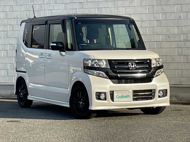 ホンダ Ｎ ＢＯＸ 2トーン カスタム G Lパッケージ 山口県 2015(平27)年 11.1万km プレミアムホワイトパールⅡ 社外ナビ/CD/DVD/SD/BT/AM/FM/フルセグTV/バックカメラ/両側パワースライドドア/ETC/オートライト/電動格納ミラー/純正フロアマット