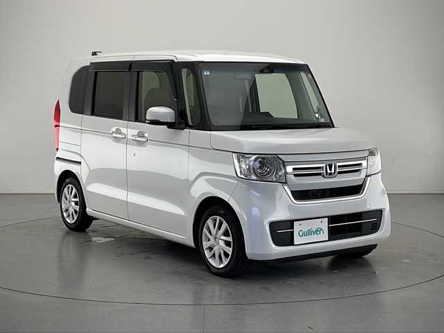 ホンダ Ｎ ＢＯＸ EX ターボ 長野県 2021(令3)年 3.3万km プラチナホワイトパール 純正メモリナビ/Bluetooth／CD／DVD／フルセグTV/バックカメラ/ETC/純正フロアマット/ドアバイザー/両側パワスラ/横滑り防止装置/衝突被害軽減システム/レーンキープアシスト/先行車検知/先行車発進お知らせ/路外逸脱抑制システム/標識認識機能/コーナーセンサー（後のみ）/前席シートヒーター/LEDヘッドライト/スマートキー/スペアキー1本
