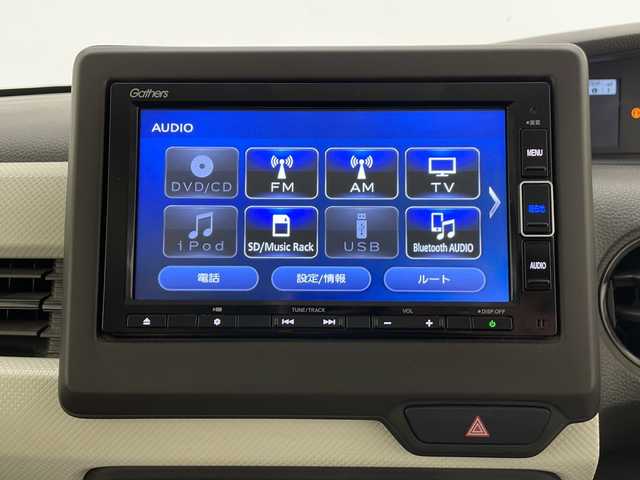 ホンダ Ｎ ＢＯＸ EX ターボ 長野県 2021(令3)年 3.3万km プラチナホワイトパール 純正メモリナビ/Bluetooth／CD／DVD／フルセグTV/バックカメラ/ETC/純正フロアマット/ドアバイザー/両側パワスラ/横滑り防止装置/衝突被害軽減システム/レーンキープアシスト/先行車検知/先行車発進お知らせ/路外逸脱抑制システム/標識認識機能/コーナーセンサー（後のみ）/前席シートヒーター/LEDヘッドライト/スマートキー/スペアキー1本