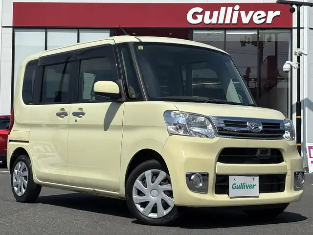ダイハツ タント X ターボ スマートセレ SA 宮城県 2014(平26)年 1.9万km コットンアイボリー 登録時走行距離18298KM/・衝突被害軽減/・レーンキープアシスト/・純正８インチＳＤナビ（ＣＤ／ＤＶＤ．ＢＴ．フルセグ）/・バックカメラ/・左側パワースライドドア/・スマートキー/・ＥＴＣ/・オートライト/・横滑り防止/・電格ミラー/・純正ＡＷ