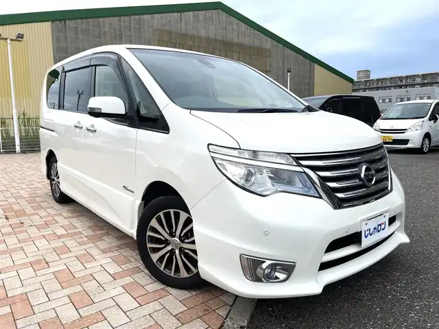 日産 セレナ ハイウェイS G S HV Aセーフ 新潟県 2014(平26)年 9.8万km ブリリアントホワイトパール (株)IDOMが運営する【じしゃロン新潟店】の自社ローン専用車両になります。/こちらは現金またはオートローンご利用時の価格です。自社ローンご希望の方は別途その旨お申付け下さい/純正SDナビ（MM513D-L）/フルセグTV視聴可能（走行中視聴可能）/Bluetooth/AUX接続可能/後席フリップダウンモニター（ALPINE）/全方位カメラ/クルーズコントロール/ビルトインETC/両側パワースライドドア/前後コーナーセンサー/LEDヘッドライト/電動格納ウィンカーミラー/プッシュスタート/スマートキー